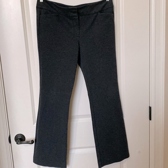 ANN TAYLOR LOFT Marisa Boot Cut Dress Pants Women’s Size 14 Grey Ponte knit warm - Picture 1 of 12